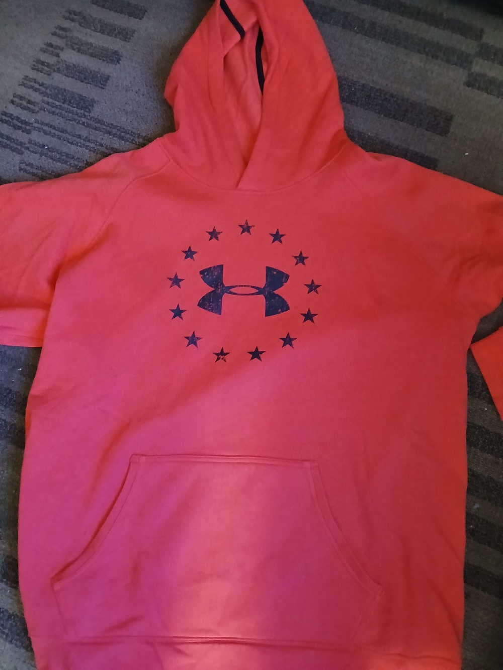 Under Armour Red Hoodie with Star Logo